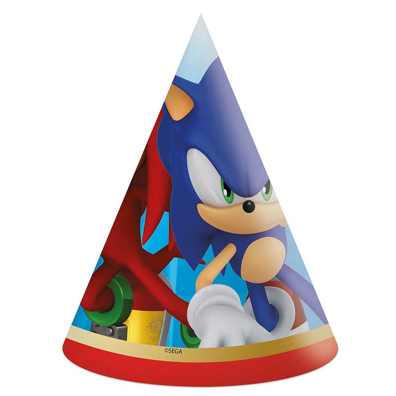 6PK SONIC PAPER HATS
