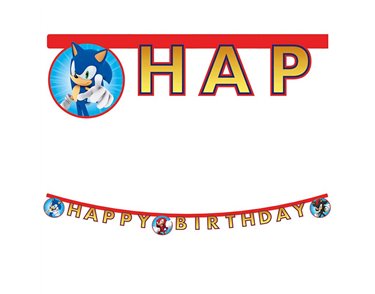SONIC "HAPPY BIRTHDAY" BANNER