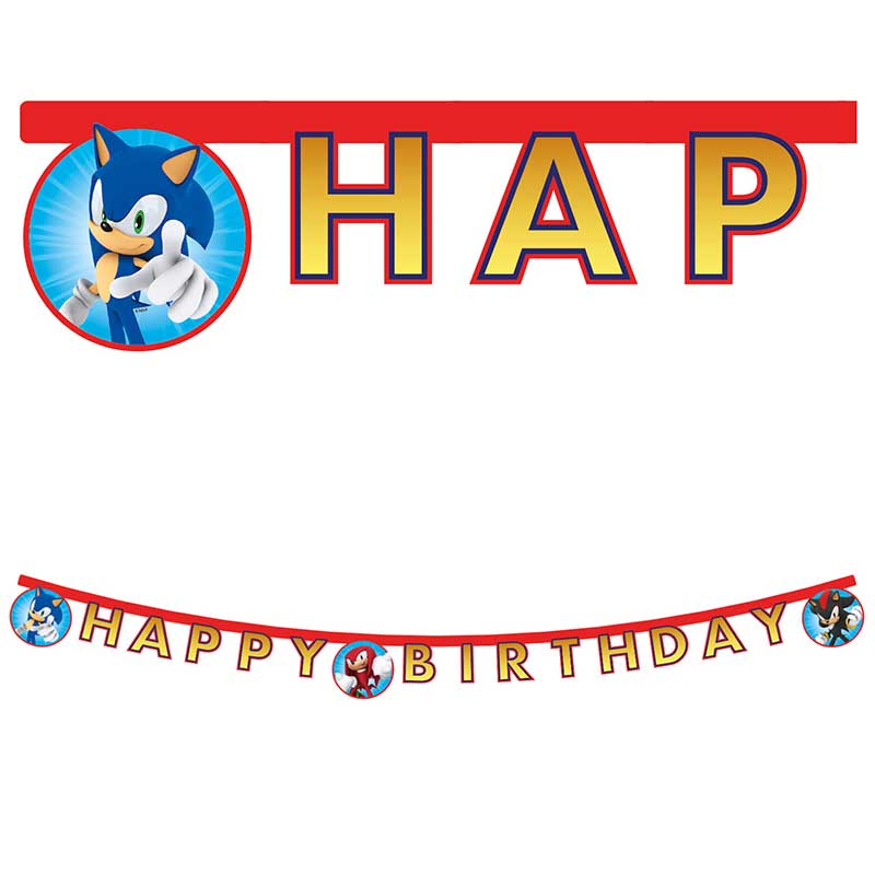 SONIC "HAPPY BIRTHDAY" BANNER