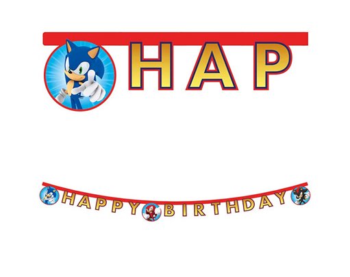 SONIC "HAPPY BIRTHDAY" BANNER
