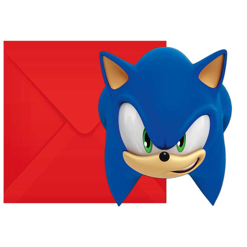 6PK SONIC INVITATIONS