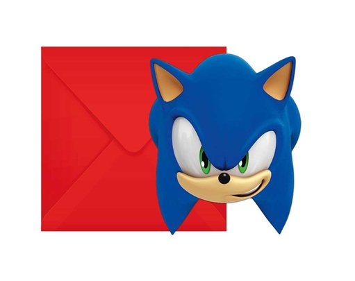 6PK SONIC INVITATIONS