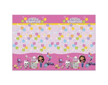 GABBY'S DOLLHOUSE PLASTIC TABLECOVER
