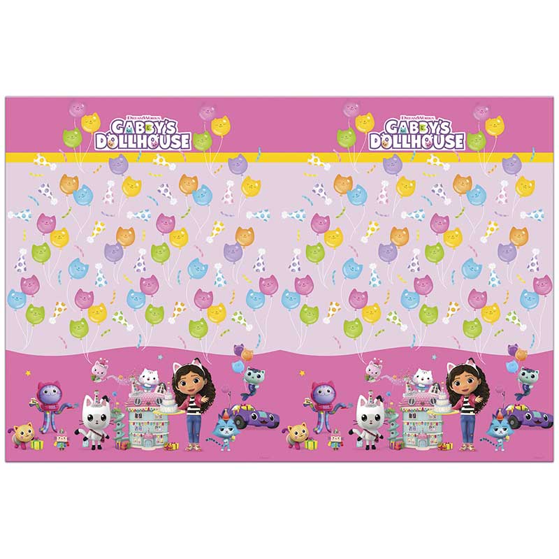 GABBY'S DOLLHOUSE PLASTIC TABLECOVER