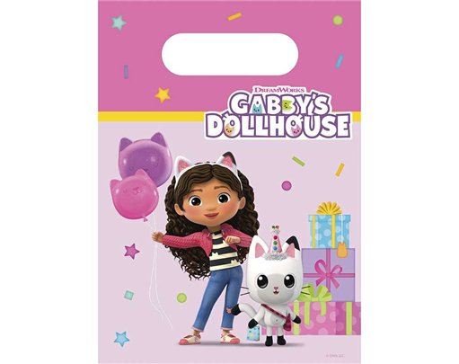 4PK GABBY'S DOLLHOUSE PAPER PARTY BAGS