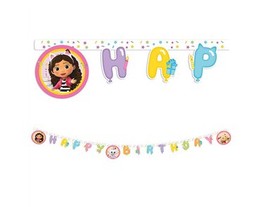 GABBY'S DOLLHOUSE "HAPPY BIRTHDAY" BANNER