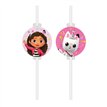 4PK GABBY'S DOLLHOUSE DRINKING STRAWS