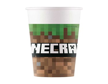 8PK 200ml  MINECRAFT PAPER CUPS