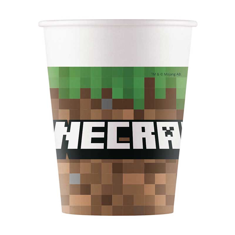 8PK 200ml  MINECRAFT PAPER CUPS