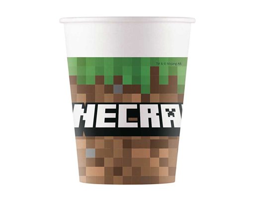 8PK 200ml  MINECRAFT PAPER CUPS