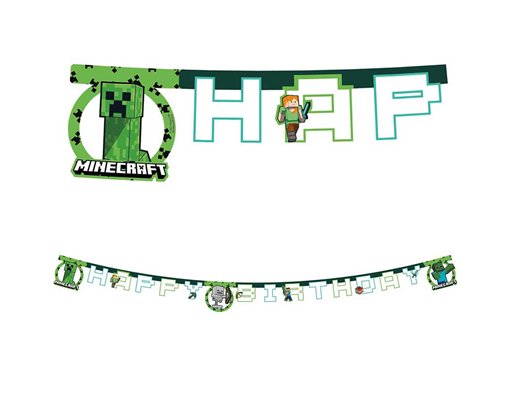 MINECRAFT "HAPPY BIRTHDAY" BANNER