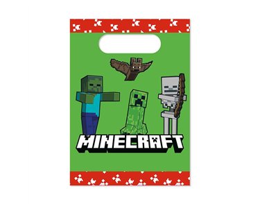 4PK MINECRAFT PAPER PARTY BAGS