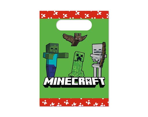 4PK MINECRAFT PAPER PARTY BAGS