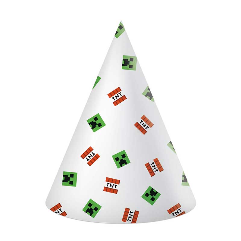 6PK MINECRAFT PAPER HATS