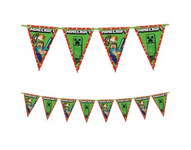 MINECRAFT PAPER TRIANGLE FLAG BANNER