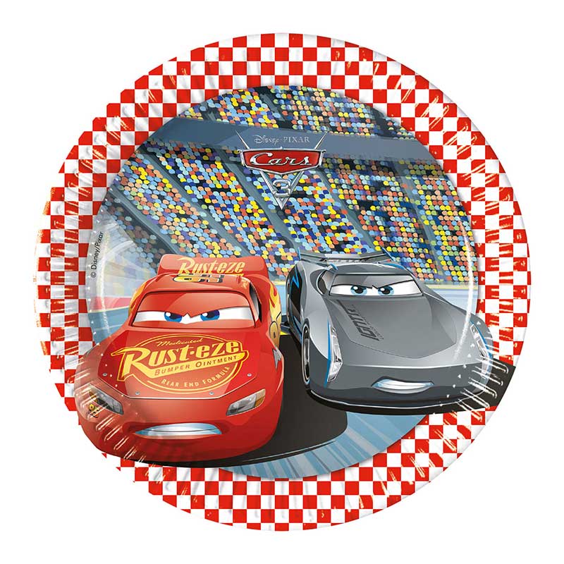 8PK 20cm DISNEY CARS PAPER PLATES