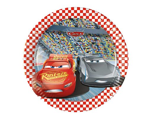 8PK 20cm DISNEY CARS PAPER PLATES