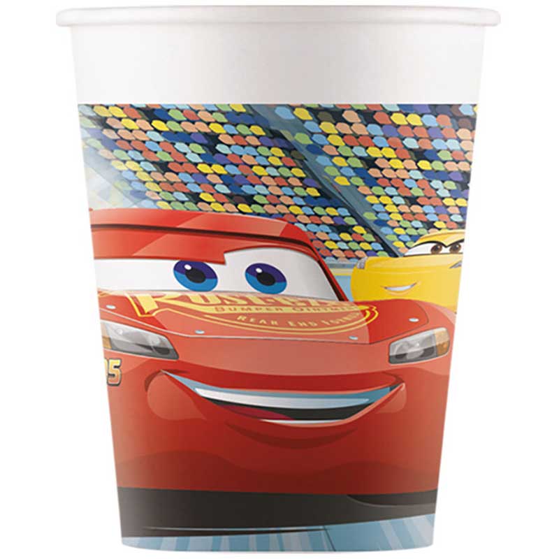 8PK 200ml DISNEY CARS PAPER CUPS