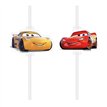 4PK DISNEY CARS MEDALLION PAPER DRINKING STRAWS