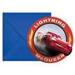 6PK DISNEY CARS INVITATIONS & ENVELOPES