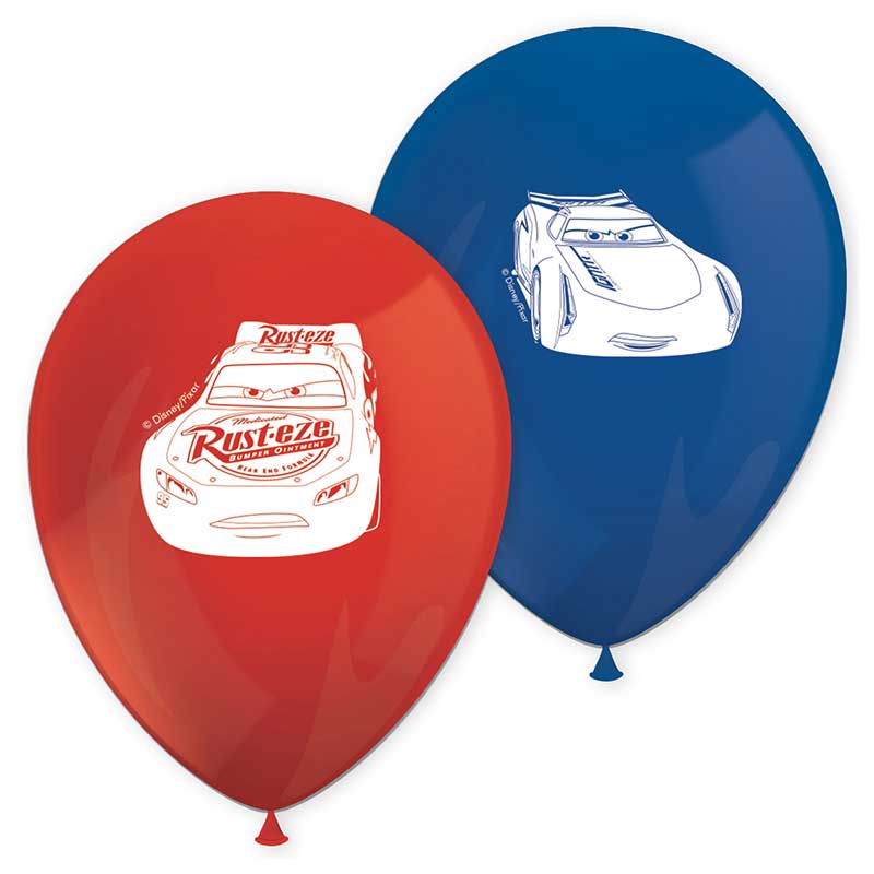 8PK DISNEY CARS PRINTED LATEX BALLOONS