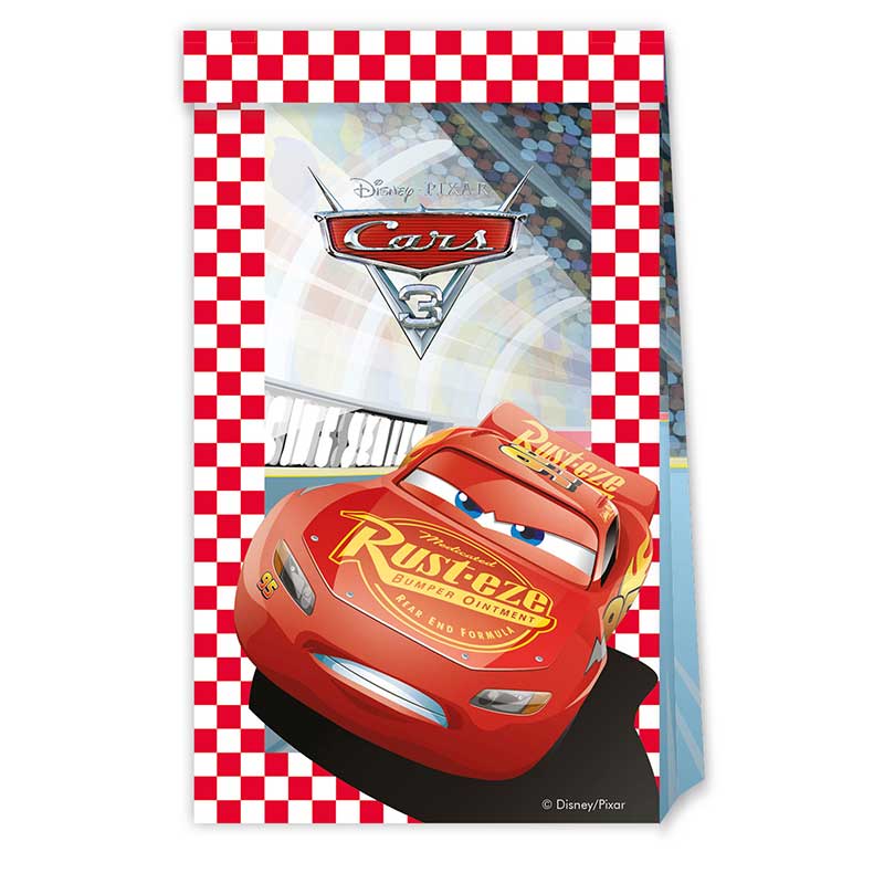 4PK DISNEY CARS PAPER PARTY BAGS