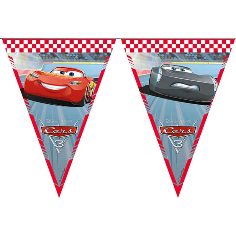 DISNEY CARS PAPER TRIANGLE FLAG BANNER
