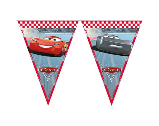 DISNEY CARS PAPER TRIANGLE FLAG BANNER
