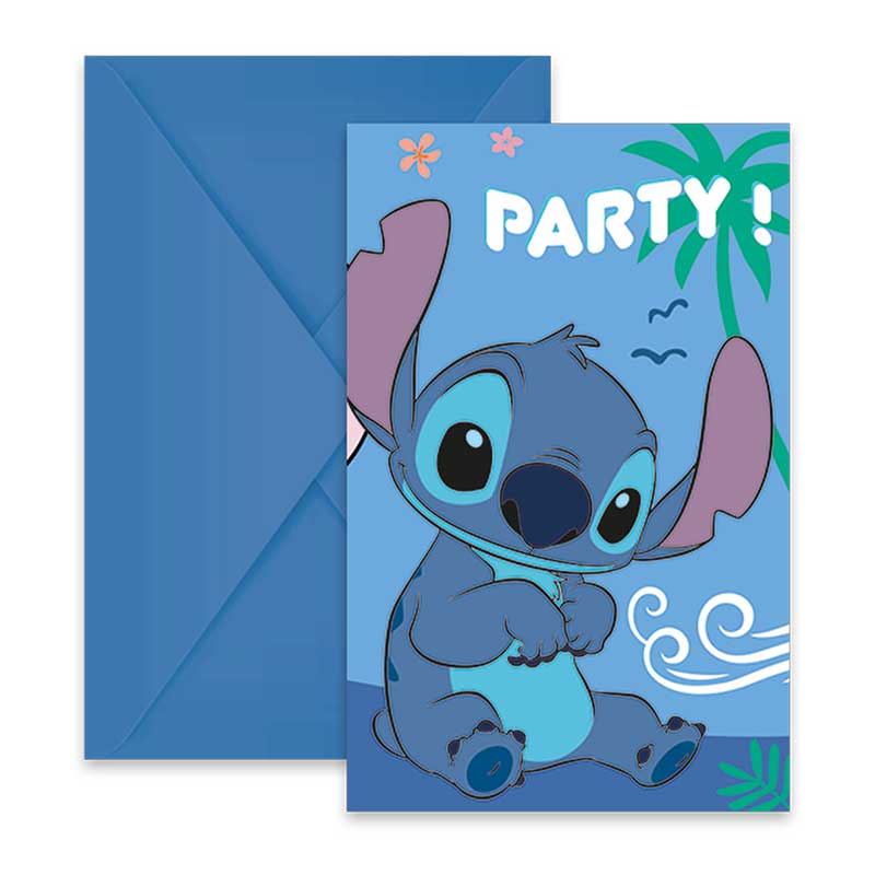 6PK STITCH INVITATIONS