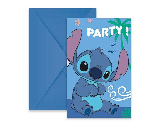 6PK STITCH INVITATIONS