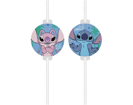 4PK STITCH PAPER MEDALLION DRINKING STRAWS