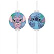 4PK STITCH PAPER MEDALLION DRINKING STRAWS