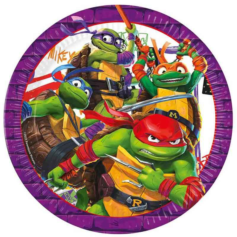 8PK 23cm TEENAGE MUTANT NINJA TURTLES PAPER PLATES