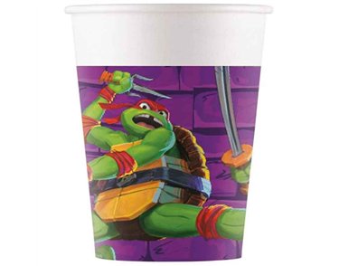 8PK 200ml TEENAGE MUTANT NINJA TURTLES PAPER CUPS