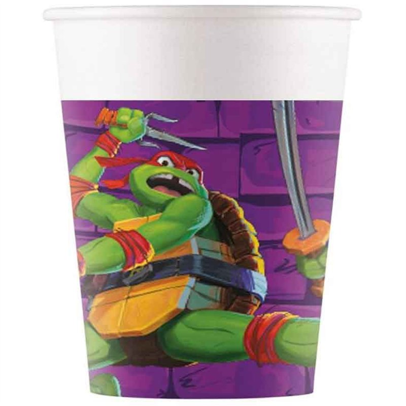 8PK 200ml TEENAGE MUTANT NINJA TURTLES PAPER CUPS