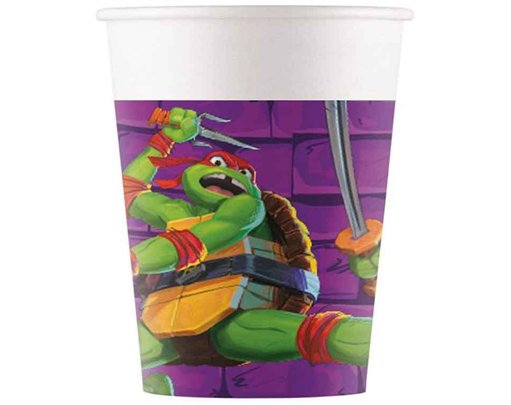 8PK 200ml TEENAGE MUTANT NINJA TURTLES PAPER CUPS