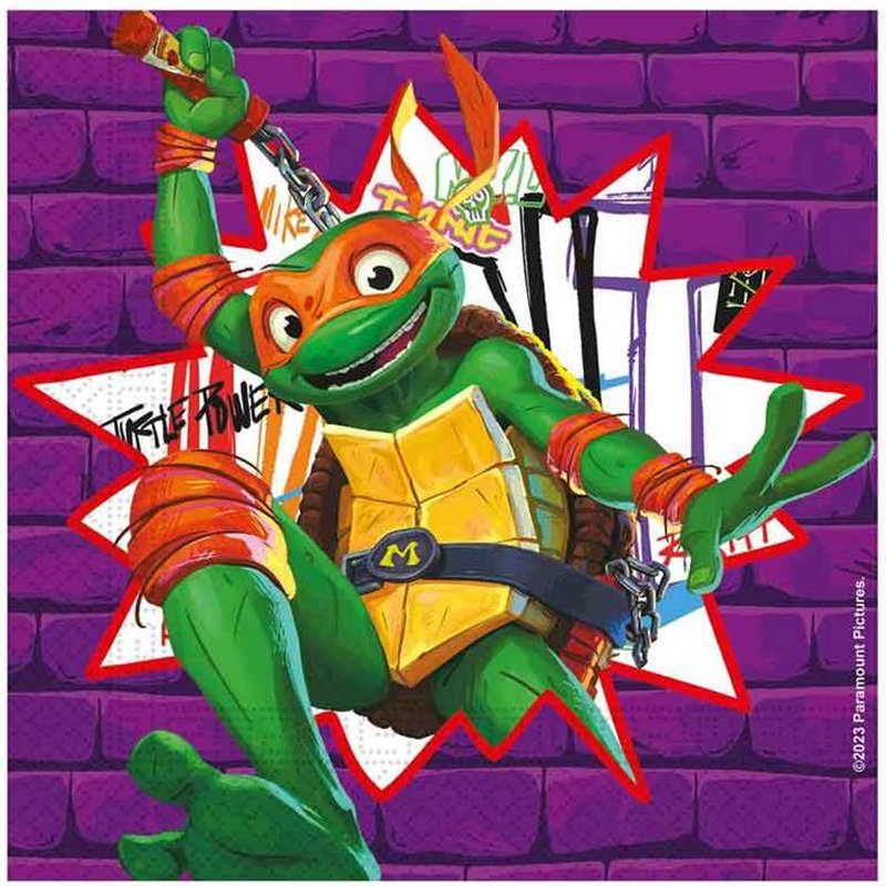 20PK TEENAGE MUTANT NINJA TURTLES NAPKINS