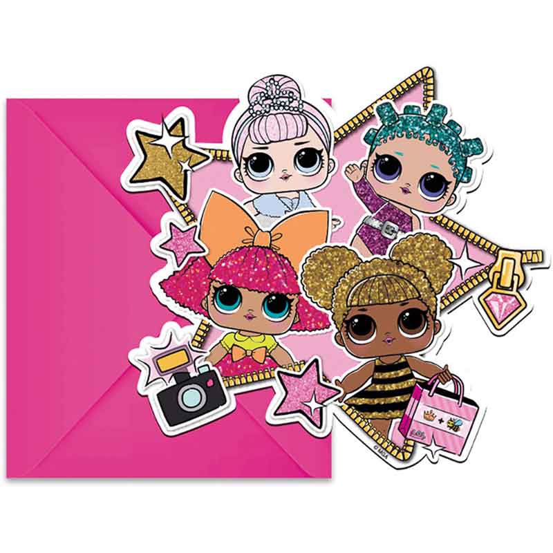6PK LOL GLITTERATI INVITATIONS