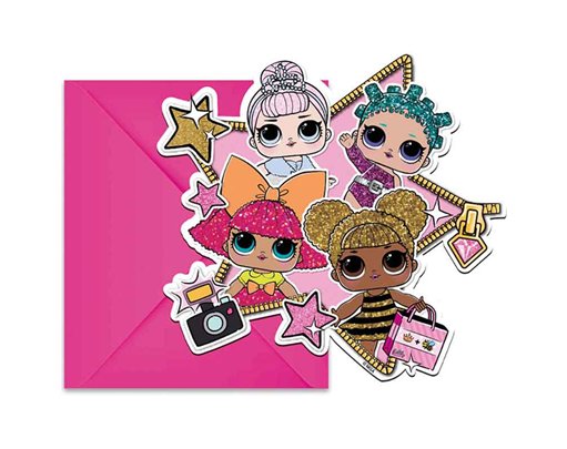 6PK LOL GLITTERATI INVITATIONS