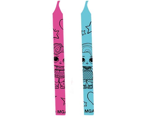 12PK LOL GLITTERATI BIRTHDAY CANDLES