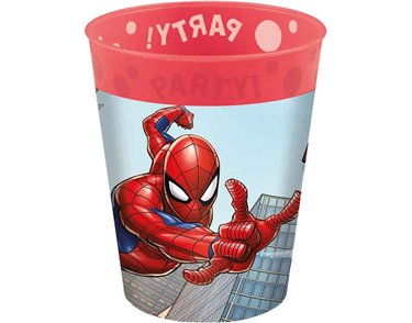 4PK 250ml SPIDERMAN CRIME FIGHTER REUSEABLE CUPS