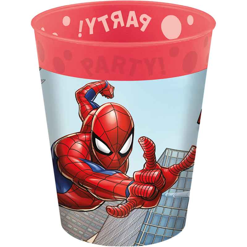 4PK 250ml SPIDERMAN CRIME FIGHTER REUSEABLE CUPS