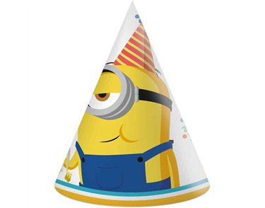 6PK MINONS THE RISE OF GRU PAPER HATS