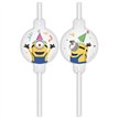4PK MINIONS THE RISE OF GRU STRAWS