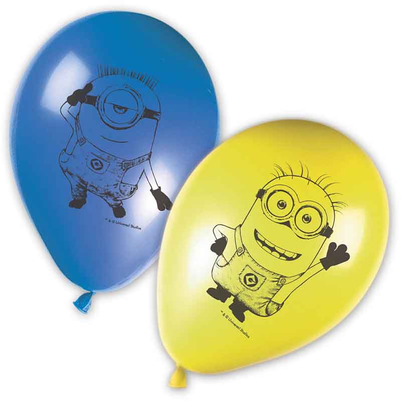 8PK MINIONS THE RISE OF GRU BALLOONS