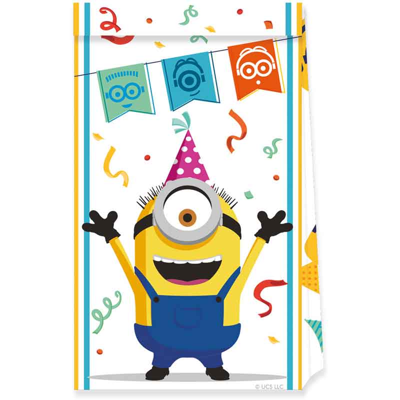 4PK MINIONS THE OF GRU PAPER PARTY BAGS