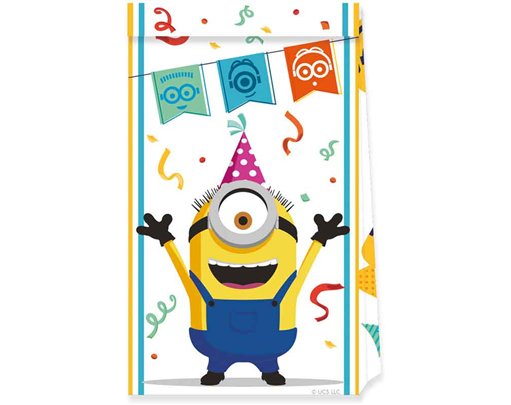 4PK MINIONS THE OF GRU PAPER PARTY BAGS