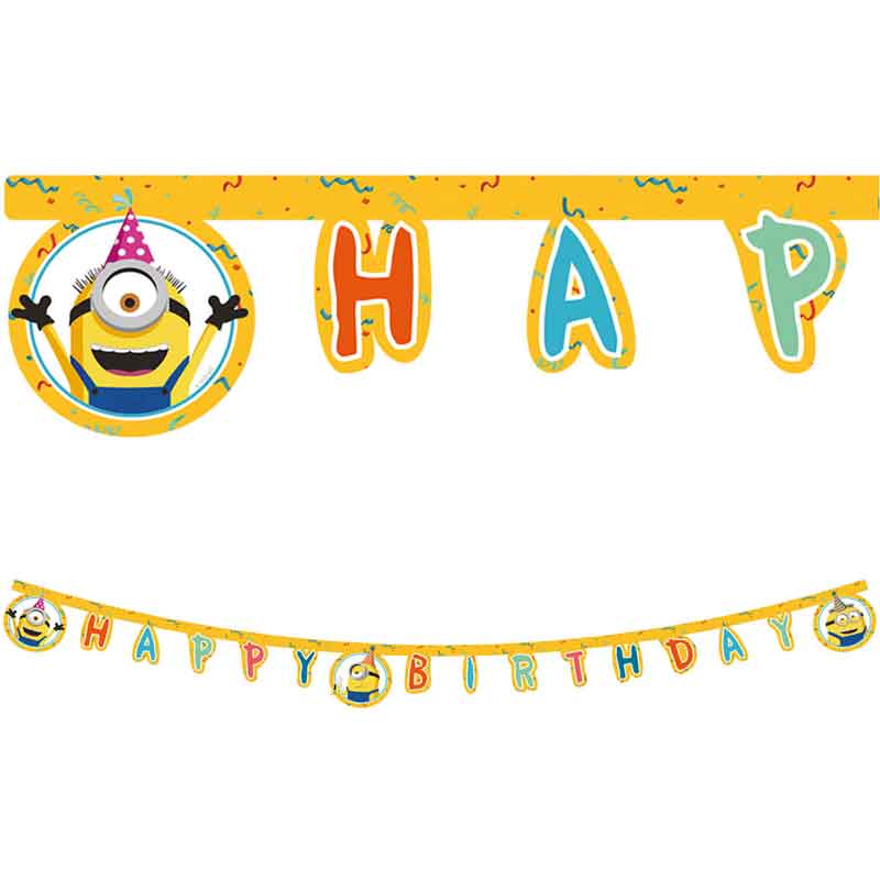 MINIONS THE RISE OF GRU "HAPPY BIRTHDAY" BANNER