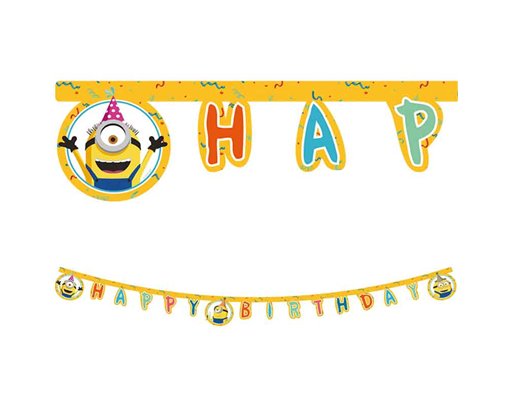 MINIONS THE RISE OF GRU "HAPPY BIRTHDAY" BANNER