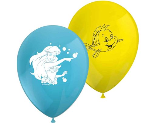 8PK ARIEL CURIOUS BALLOONS